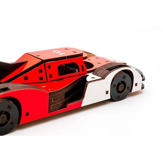 Деревянный 3D конструктор Racing Car Puz-01037, 146 деталей | Зображення 2