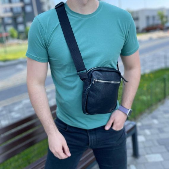 Сумка ділова для документів, Поштова сумка для документів чоловіча чорна вертикальна щоденна HC-48 | Зображення 4