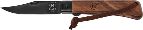 Ніж Main Knives Workers line Clip Point BB Walnut Wood PU Loop Brown