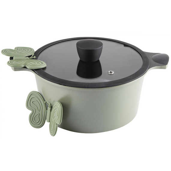 Каструля Ringel Zitrone Olive з кришкою 4.2 л (RG-2108-24/1/OL) Оливковий