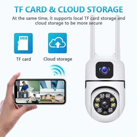 Вулична поворотна камера Dual Lens E10/V11 Wi-Fi з двома об'єктивами | Зображення 1