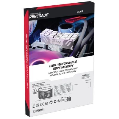 Модуль памяти для компьютера DDR5 32GB (2x16GB) 8000 MHz Renegade White Kingston Fury (ex.HyperX) (KF580C38RWK2-32) | Зображення 9