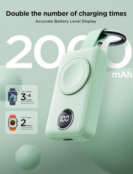 Портативное зарядное устройство JOYROOM для Apple Watch, быстрое зарядное устройство на 2000 мАч | Зображення 3