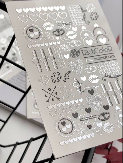 Фольгований слайдер RichColor 013 на водяній основі (6.5x9.5см) | Зображення 1