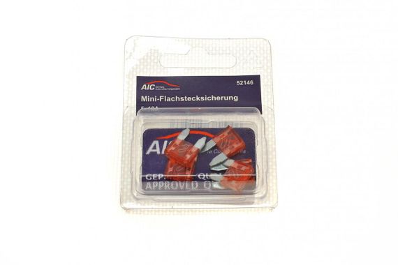 Запобіжник 10А міні, з плоскими контактами  5 шт  52146