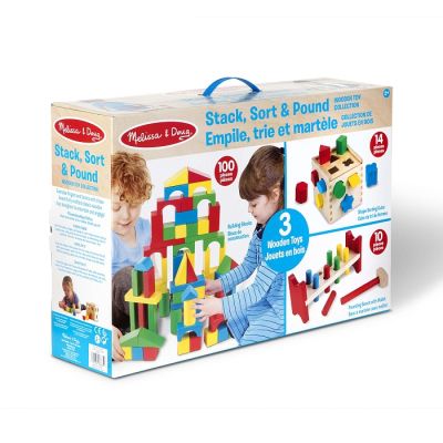 Розвиваюча іграшка Melissa&amp;Doug МЕГА-набір Кубики/Сортер/Стучалка (MD93685) | Зображення 6