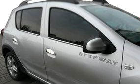 Накладки на ручки (4 шт., нерж.) Carmos - Турецька сталь для Renault Sandero 2013-2024 рр