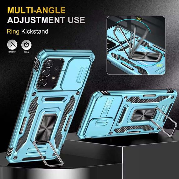 Ударостійкий чохол Camshield Army Ring для Samsung Galaxy A73 5G Блакитний / Light Blue | Зображення 5