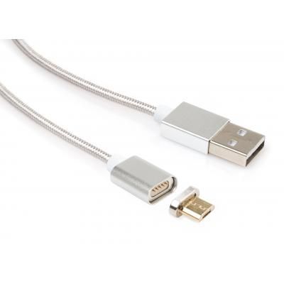 Дата кабель USB 2.0 AM to Micro 5P 1.0m Magnetic Vinga (VCPDCMMAG1S) (VCPDCMMAG1S)
