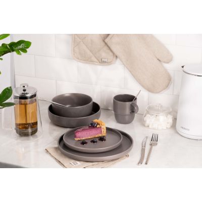 Тарелка Ardesto Trento Dessert 20,5 см Grey (AR2920TG) | Зображення 2