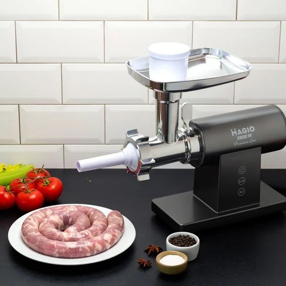 Мясорубка электрическая Magio MG-271 2600 Вт серая | Зображення 2