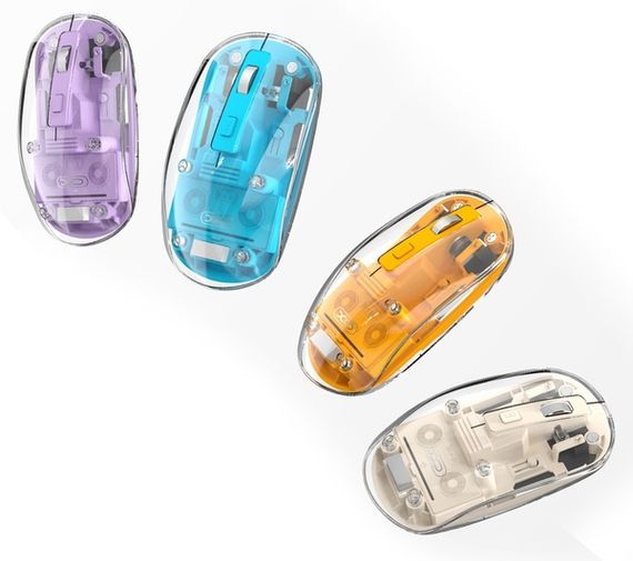 Миша XO M12 Bluetooth wireless transparent Purple | Зображення 2