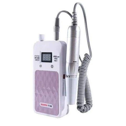 Портативний фрезер для нігтів Nail Drill YT-928 акумуляторний з індикатором заряду на 35 000 оборотів. Колір: рожевий | Зображення 6