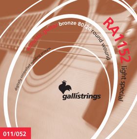 Струни для акустичної гітари Gallistrings RA1152 (.011-.052), LIGHT SPECIAL, Bronze 80/20