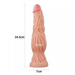 Фалоімітатор - Dual-Layered Silicone Cock 9.5" Flesh Sex Aura | Зображення 1