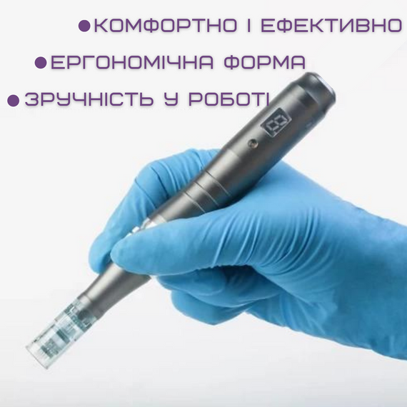 Бездротовий Дермапен Dr. Pen 6 Режимів Дермаштамп Для Фракційної Мезотерапії Електричний Мезоролер На Акумуляторі M8 Сірий | Зображення 6