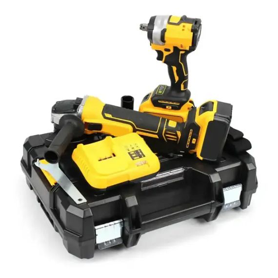 Акумуляторний набір інструментів у кейсі 2 в 1 Болгарка та Гайковерт | Зображення 1