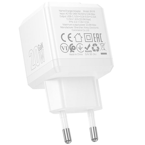 МЗП Borofone BN18 Intenso PD20W (1USB-C) White | Зображення 2