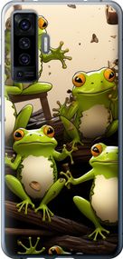 Чехол на Vivo X50 Жабки "5656u-1955-17620"