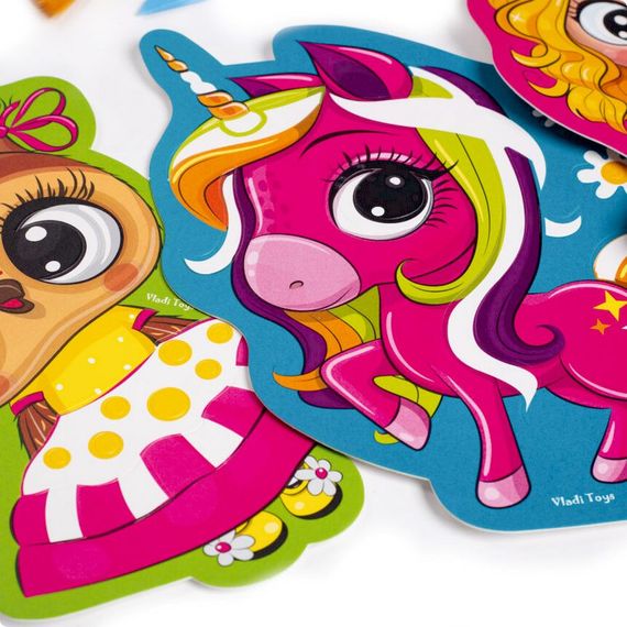 Набір для творчості "Glitter Art Казкові принцеси" VT4501-10, 5 флаконів з глітерами | Зображення 1