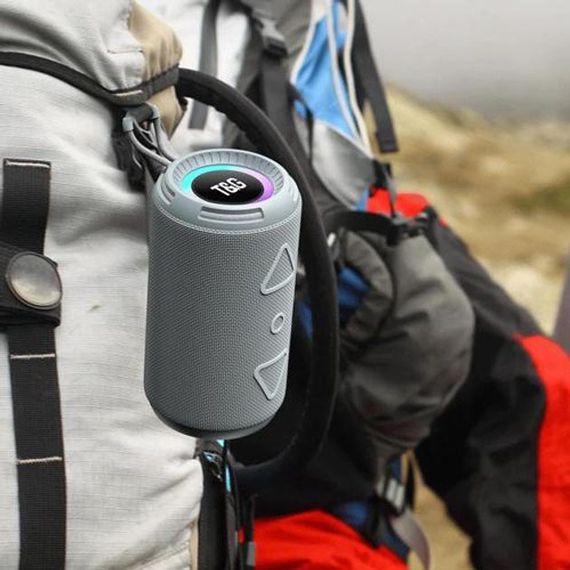 Bluetooth колонка портативна TG656 FM-радіо, Гучна блютуз колонка, Колонка для вечірки. Колір: сірий | Зображення 3