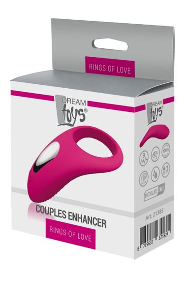 Ерекційне віброкільце DreamToys Rings Of Love силіконове, рожеве Sex Aura
