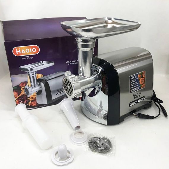 М'ясорубка Magio MG-269, 2400 W, м'ясорубка електрична метал, м'ясорубка з металевим редуктором | Зображення 9