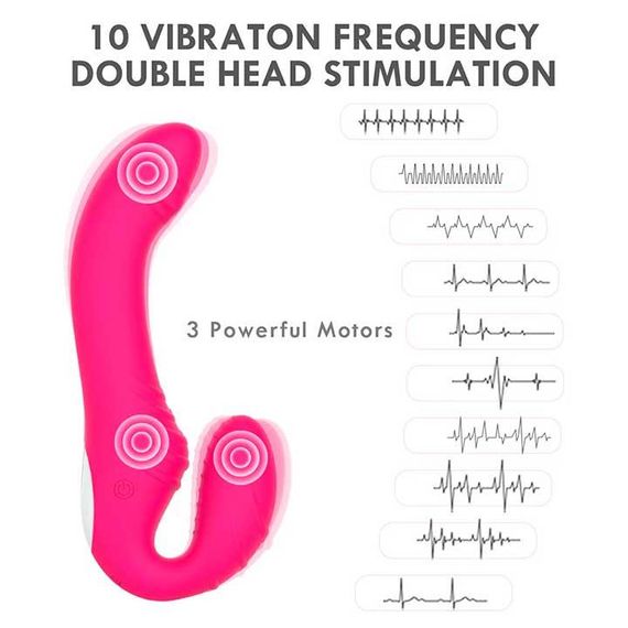 Безремневий силіконовий страпон із вібрацією й пультом Love Rider | Зображення 2