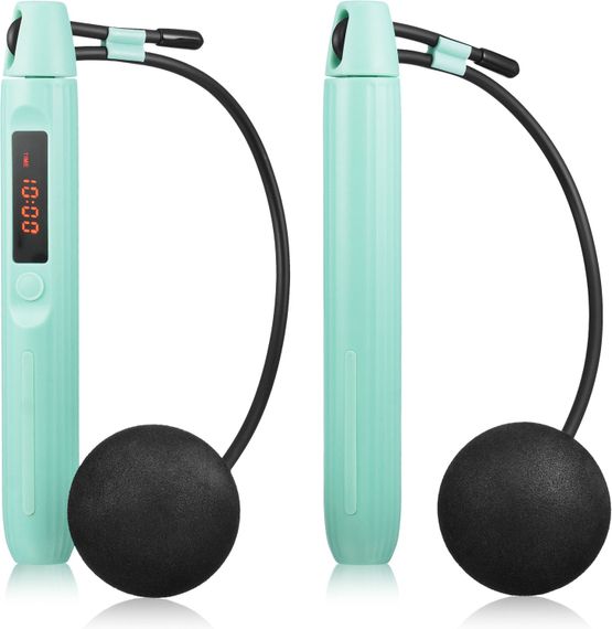 Розумна скакалка Gymtek Smart з дисплеєм і Bluetooth бірюзова
