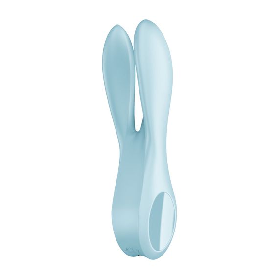 Кліторальний вібратор Satisfyer Threesome 1 Light Blue з трьома гнучкими пальчиками | Зображення 4