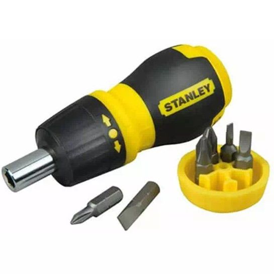 Викрутка Stanley Multibit Stubby реверсивна зі змінними бітами (0-66-358)