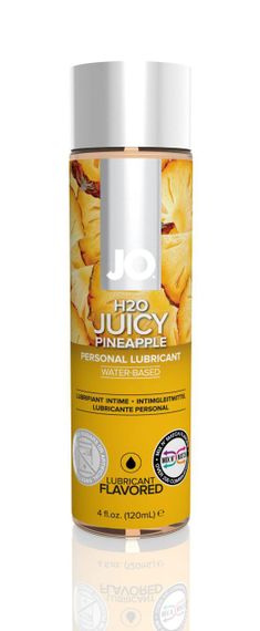 Смазка на водной основе JO H2O — Juicy Pineapple (120 мл) без сахара, растительный глицерин sexstyle