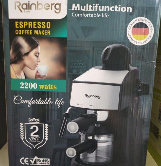 Кавоварка ріжкова Espresso Rainberg RB-8111 з капучинатором | Зображення 4