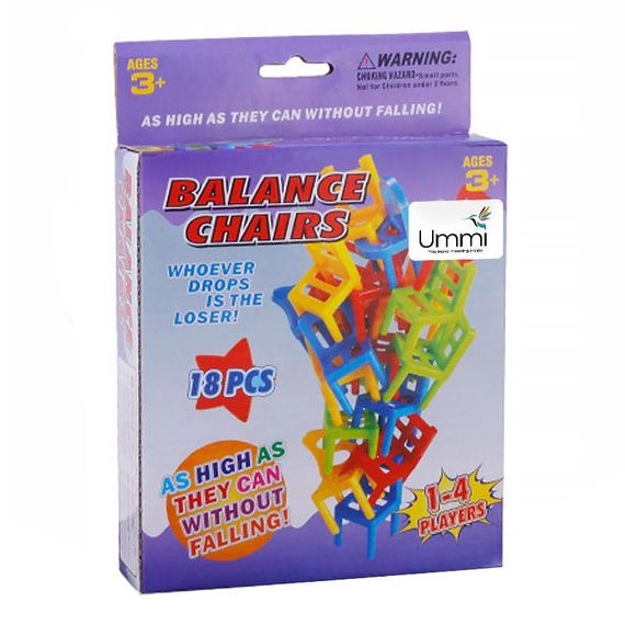 Настольная интерактивная игра Ummi 301 Balance Chairs (18pcs) Colorful | Зображення 4