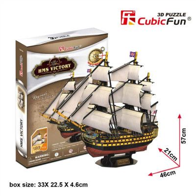 Пазл Cubic Fun Трехмерная головоломка-конструктор HMS Victory (T4019h) - Топ Продаж! | Зображення 2