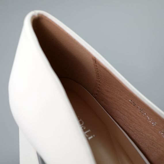 Туфлі човники жіночі 591416 Білі 36 37 38 39 40 | Зображення 4