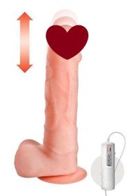 Фаллоимитатор-пульсатор с вибрацией Real Body - Magic Ram, диаметр 4см, движение вперед-назад sexstyle