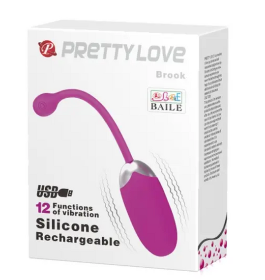 Перезаряджуване віброяйце PRETTY LOVE «BROOK» 12 режимів вібрації Sex Aura | Зображення 8