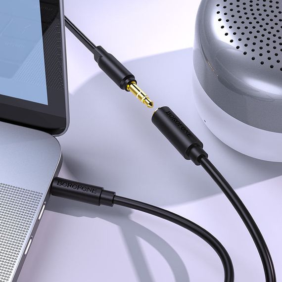Аудио кабель Borofone BL12 3.5 audio extension cable Male to Female (1m) | Зображення 3
