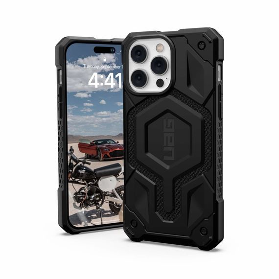 Чохол UAG для Apple iPhone 14 Pro Max Monarch Pro Magsafe, Kevlar Black (114031113940) | Зображення 1