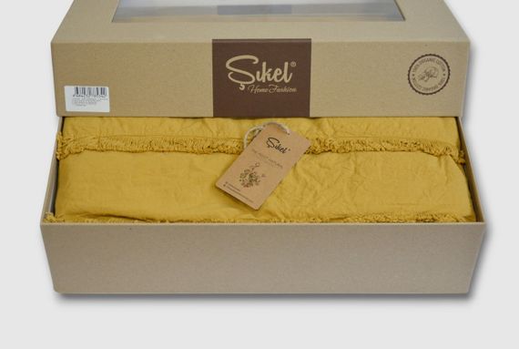 Постільна білизна Sikel Stonewashed Soho Firfirli 200 х 220 см Hardal | Зображення 4