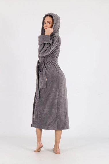 Жіночий халат Nusa 6890, сірий 3XL | Зображення 2