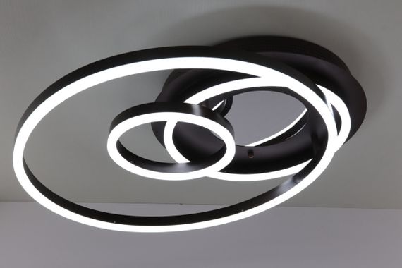 Люстра світлодіодна стельова LED світильник для квартири на стелю лед з пультом 25629 Коричневий 10х50х56 см. | Зображення 2