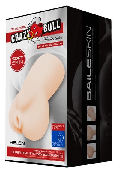 Мастурбатор-вагина Crazy Bull - Helen Realistic Vagina Vibration, BM-009147Z Sex Aura | Зображення 9