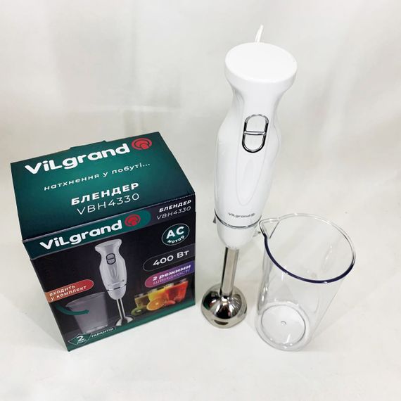 Блендер для кухні подрібнювач з чашею ViLgrand VBH4330 400 Вт, Блендери кухонні, Блендер подрібнювач CX-58 | Зображення 8