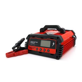 Автоматичний ЗП для акумулятора DEMUDA 12V/24V (MF, WET, AGM, GEL), AC110/220V, DC14,8В/29,6В, Струм заряду 12V/8A, 24V/6A, LCD, затискачі
