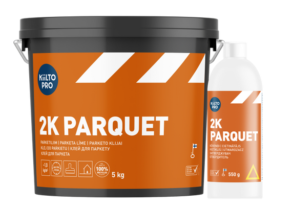 Клей двокомпонентний поліуретановий Kiilto 2K Parquet 5 кг+0,55 кг