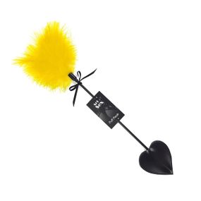 Щекоталка со шлепалкой Пика Art of Sex – Puff Peak, желтая sexstyle