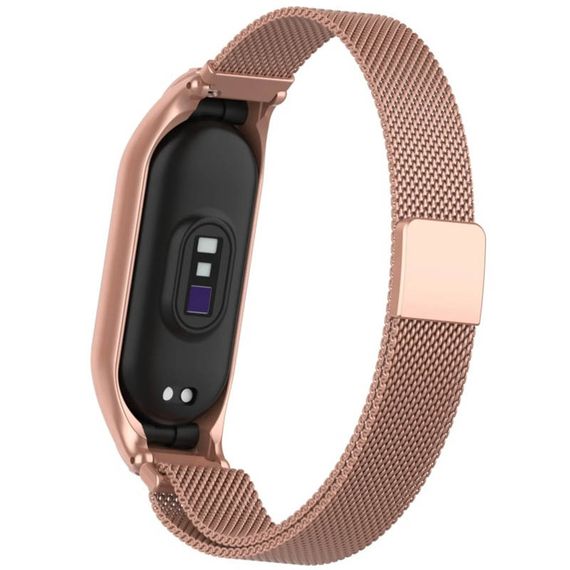 Ремінець Milanese Loop Design для Xiaomi Mi Band 5/6 Rose Pink | Зображення 1