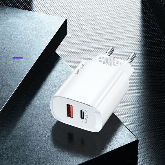 СЗУ Usams US-CC121 T35 QC3.0 + PD3.0 20W Белый | Зображення 2